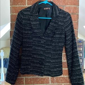 Black Blazer with White Stitching